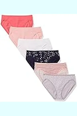 Amazon Ropa Interior de algodón con Pernera Alta (Disponible en Tallas Grandes) Mujer, Pack de 6, , 44