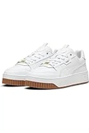 PUMA Carina Street Lux, Zapatillas de Deporte Mujer, White White Gold, 37.5 EU
