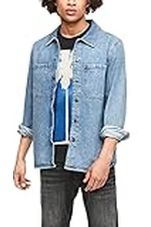 QS by s.Oliver 2063189 Camisa, Azul Claro, XL para Hombre