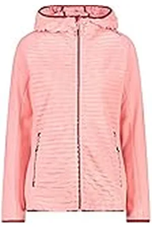 CMP Chaqueta polar de mujer Highloft con capucha fija, Durazno, M