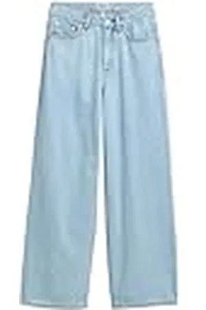 TOM TAILOR 1041068 Vaqueros de Corte Ancho para niños, 10111-Clean Bleached Blue Denim, 152