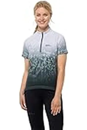 Jack Wolfskin Morobbia Hz Print T W Camiseta de Manga Corta, White Cloud All Over, XL para Mujer