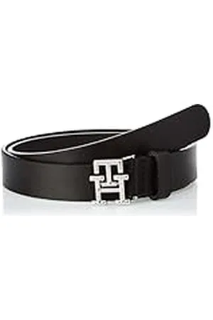 Tommy Hilfiger Mujer Cinturón TH Logo 2.5 Cinturón de Cuero, , 80