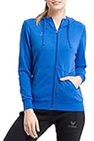 Erima Sudadera básica con capucha para mujer., Mujer, Chaqueta, 2072003, azul real, 44