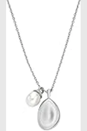Skagen Collar Agnethe Pearl Silver de acero inoxidable SKJ1831040, Length: 400+50MM, Width: 12.5MM, Height: 17.6MM, Acero inoxidable, No es una piedra preciosa
