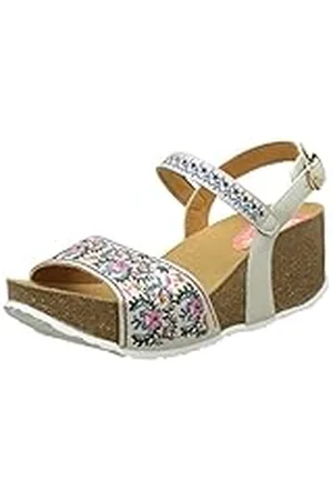 Desigual Flowers, Heels Sandals Mujer, Blanco (White 1000), 40 EU
