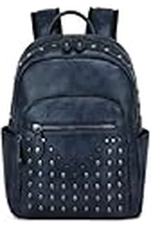 MISS LULÙ Mochila en PU Cuir con Clavos, Estilo Punk Retro para Mujeres - Mochila Práctica para el Día