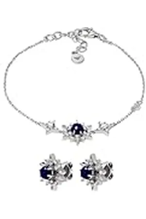Emporio Armani Pulsera y pendientes de plata esterlina para mujer, conjunto