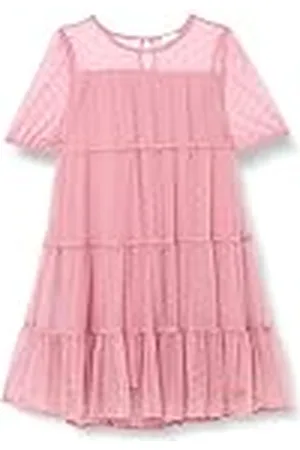 QS by s.Oliver Vestido Corto, Rosa #Ffb5ba, 98 cm para Niñas