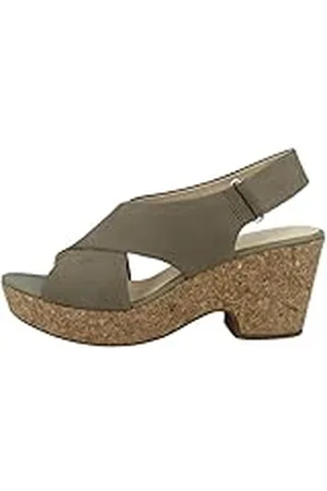 Clarks Maritsa Lara, Sandalias de Talón Abierto Mujer, Beige (Sage Nubuck Sage Nubuck), 40 EU