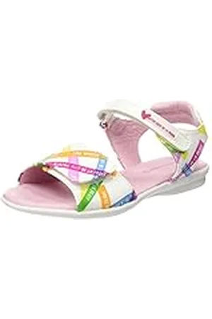 Agatha Ruiz de la Prada 162955, Sandalias con Punta Abierta Niñas, Blanco/Estampado Post It (Mat), 30