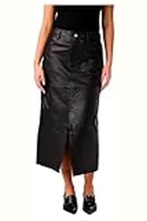 Y.A.S Y.A.S mina Hmw Leather Long Skirt Noos Falda de Cuero, , M Mujeres