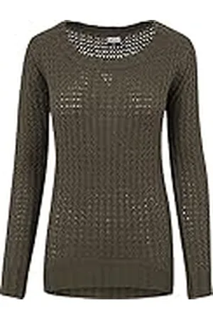 Urban classics Ladies Long Wideneck Sweater Suéter, Verde (Olive), S para Mujer