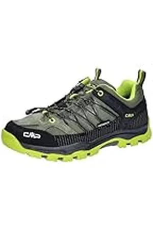 CMP Kids Niños Rigel Low Trekking Shoes WP, Kaki-Acido, 35, EU