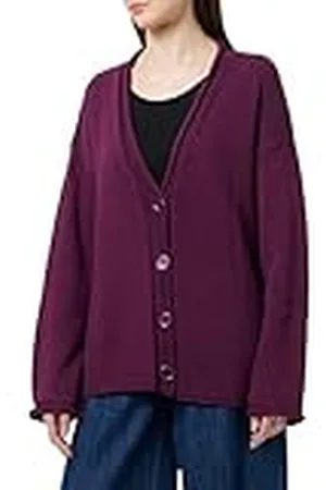 Trendyol Mujer Recta Manga Larga Más Tamaño Cardigan Jersey, , L