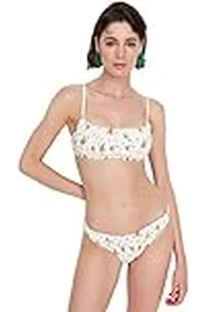 Trendyol Bikini de Cintura Baja con Estampado Floral crujiente Gipeli Parte Inferior, Multicolor, 36 para Mujer
