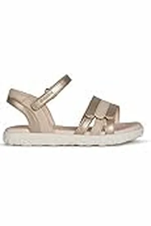Geox J Sandal Haiti Girl, Sandalias para Niña, Platino (Platinum), 34 EU