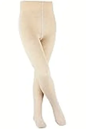 Falke Family K Ti algodón sostenible gruesas lisas 1 pieza, Pantimedias Unisex niños, Beis Sand Melange 4650, 80-92