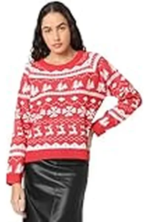 VERO MODA Vmfrosty Iceberry LS Highneck Pull. Xmas Jersey de Punto, , M para Mujer