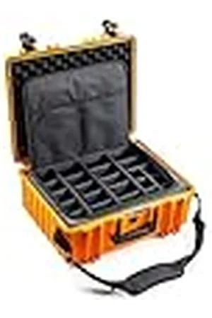 B&W International - Maletín de Transporte para Exteriores Tipo 6000, Color Bronce y Verde, con Bolsa para Fotos, Impermeable según certificación IP67, Resistente al Polvo, irrompible e