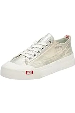 Diesel S-Athos Low W Sneakers, Zapatillas Mujer, Star White/Silver, 39 EU
