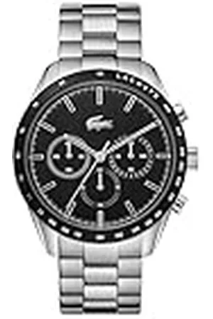 Lacoste Reloj Cronógrafo de Cuarzo para Hombre Colección Boston con Correa de Acero Inoxidable Plateada - 2011079