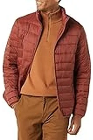 Amazon Chaqueta Acolchada Ligera, Resistente a la Lluvia y Plegable (Disponible en Tallas Grandes y Largos Especiales) Hombre, , L