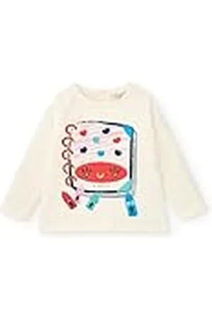 Tuc Tuc Camiseta de Punto para niña en Blanco con Estampado Divertido colección Big Brains (Talla 2 años)