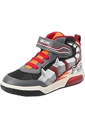 Geox J INEK Boy C, Zapatillas, DK Grey/Orange, 27 EU