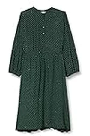 Tommy Hilfiger CRV Vis Crepe Pais Midi Dress LS WW0WW37747 Vestidos de Corte Ajustado y Acampanados, , 52 para Mujer