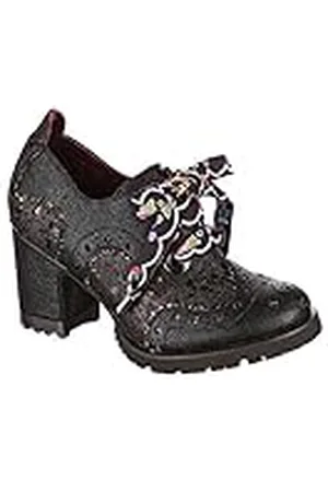 Irregular Choice Grunge con Purpurina, Oxford Mujer, Black, 39 EU
