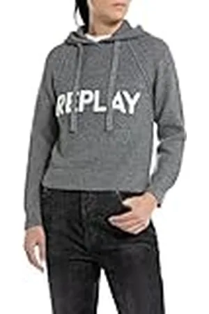 Replay DK3560.000.G22726, Sudadera con capucha Mujer, Gris , XXS