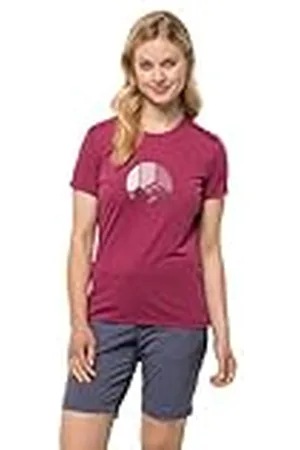 Jack Wolfskin Gráfico Cruzado T W Camiseta de Manga Corta, , XS para Mujer