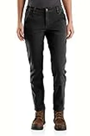 Carhartt Pantalón de trabajo Rugged Flex en sarga con parte frontal doble, Relaxed Fit Para Mujer, , W10