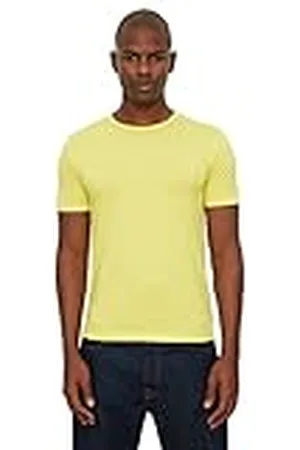 Trendyol Camiseta de Manga Hombre, de Corte Ajustado, Cuello Redondo, Color , M
