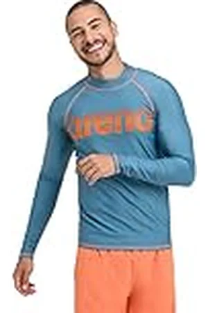 Arena Camiseta de Manga Larga Hombre con protección UV Rash Graphic
