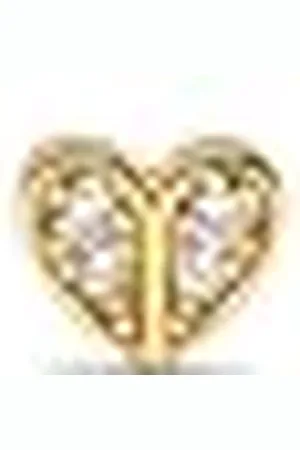 SINGULARU Pendiente Suelto In Love. Plata de Ley 925 con Acabado Baño de de 18kt. Cierre Rosca. Joyas para Mujer