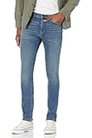 Amazon Pantalón Vaquero Elástico de Ajuste Ceñido Hombre, , 29W / 30L