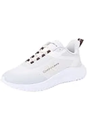 Calvin Klein Jeans EVA RUNNER LOW LACE ML MIX Zapatillas deportivas Hombre, Blanco (O Mushroom/Bitter Chocolate/White), 46 EU