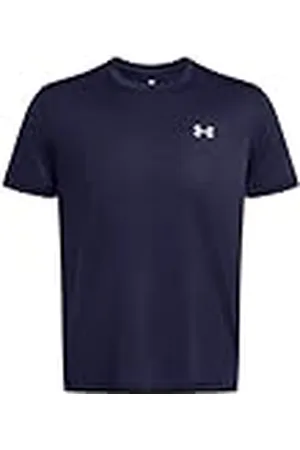 Under Armour UA Launch Tee Camiseta para hombre, ligera camiseta de deporte transpirable y de secado rápido, color azul medianoche/reflectante