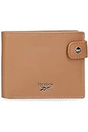 Reebok Switch Cartera Horizontal con Cierre de Clic Marrón 11x8,5x1 cms Piel