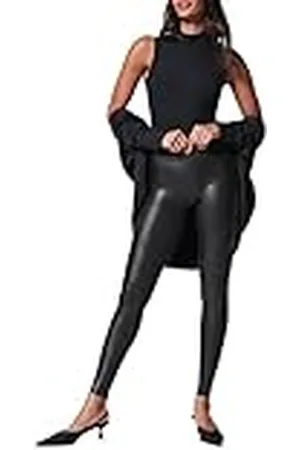 Spanx Faux Leather Leggings, Pantalones para Mujer, (Black), S