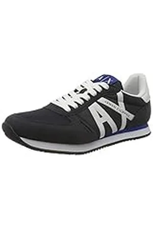 Armani Exchange Rio Side Logo, Zapatillas para Hombre, Multicolor (Navy+Op.White), 42.5 EU