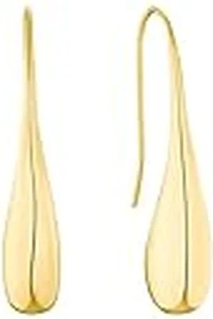 QS by s.Oliver Pendientes de acero inoxidable señoras joyería del oído, 2,7 cm, oro, Viene en caja de regalo de joyería, 2035765