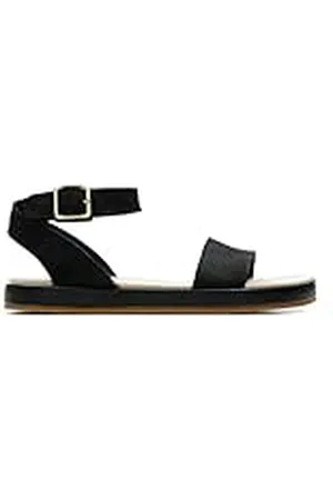 Clarks Botanic Ivy, Sandalia con Pulsera Mujer, Negro (Black Nubuck-), 39 EU