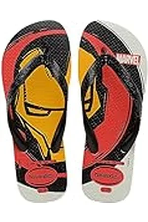 Havaianas Top Marvel Logomania (Mini Me), Chanclas Niño, White, 29/30