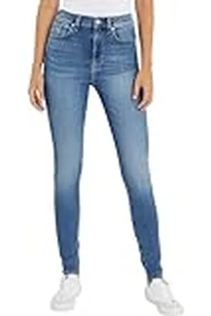 Tommy Hilfiger Sylvia HGH SSKN BH1238 DW0DW17591 Pantalones de Mezclilla, , 28W / 34L para Mujer