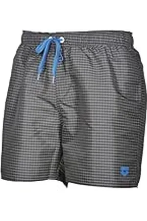 Arena Yarn Dyed Boxer Pantalones Cortos de Playa, Hombre, Negro/Blanco, XL
