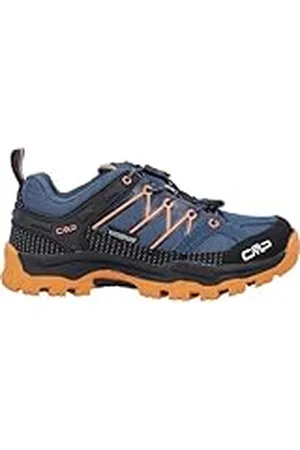 CMP Kids Rigel Low Trekking Shoes WP, Bluesteel-Flame, 35, EU