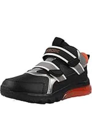 Geox J Ciberdron Boy, Zapatillas, Negro, Naranja, 35 EU